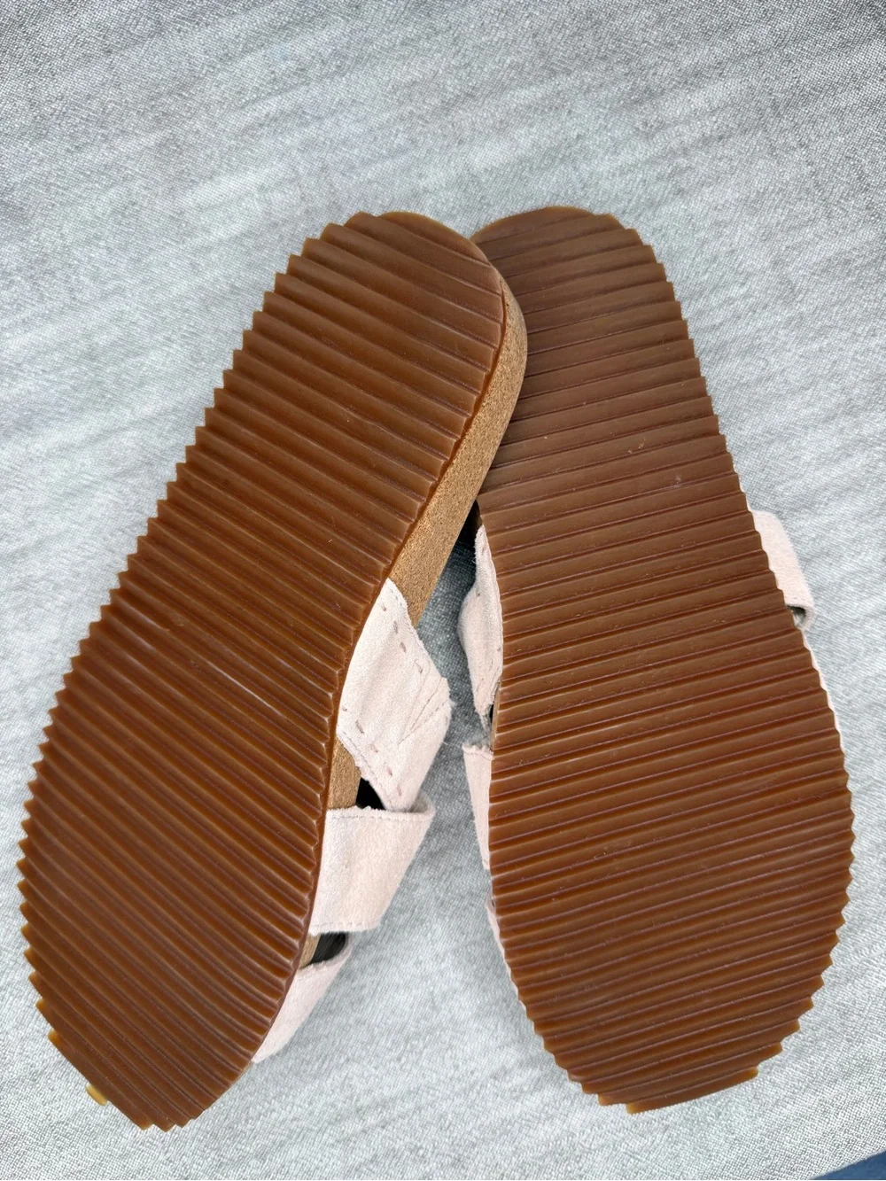 Revitalign Eden Suede Slide Sandals Blush Pink Size 7